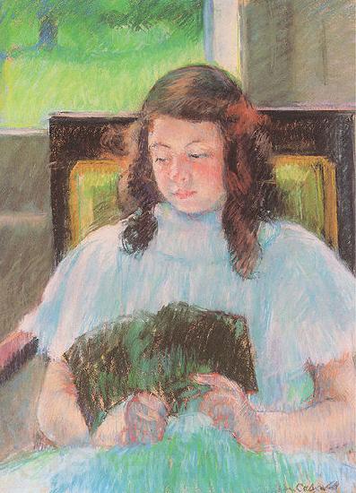 Mary Cassatt Young Girl Reading France oil painting art